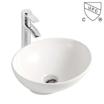 Creative White Ivory Color vessel oval Bathroom porcelain Sink Minimal wash Basin