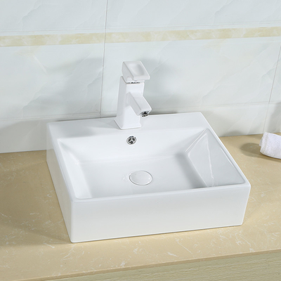 Ácido superior contrário integrado da bacia de lavagem da mão do dissipador 50cm do banheiro do quadrado anti