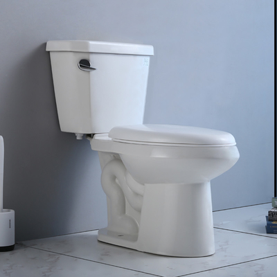 Um delicado comercial prolongado de 2 toaletes de Watersense do toalete da parte fechou o assento dos PP