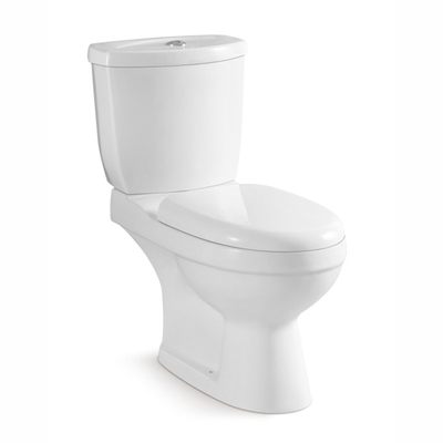 Two Piece Jacuzzi Toilet 1.6 Gallons White Fully Glazed Flush 660x360x760mm