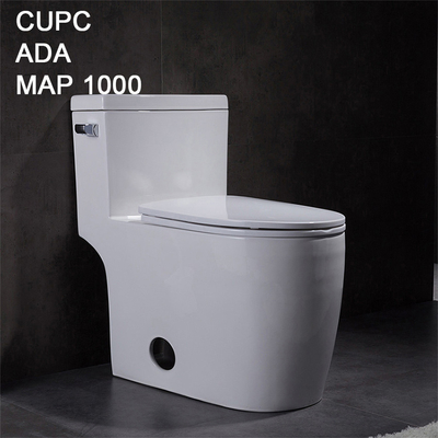 O Wc alongado compacto do sifão da cômoda do toalete da altura do conforto de 1 parte integrou