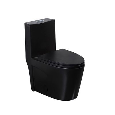 Toalete alongado de uma peça só do Duplo-resplendor com Trapway contornado 680mm pretos brancos