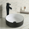 Círculo cerâmico Matte Black Bathroom Vessel Sink