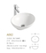 Bacia de lavagem mínima do dissipador oval branco criativo da porcelana do banheiro da embarcação da cor do marfim