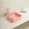 Bacia de lavagem quadrada superior contrária Ultra-fina da porcelana da forma do dissipador do banheiro