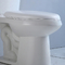 Um delicado comercial prolongado de 2 toaletes de Watersense do toalete da parte fechou o assento dos PP