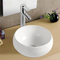 Bacia de lavagem oval branca superior contrária lustrosa e elegante da forma do dissipador do banheiro