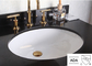 Polegadas cerâmica oval moderna branca de Ada Bathroom Sinks Undermount Trough 15