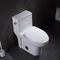 Um toalete alongado nivelado duplo da parte com Seat de fechamento macio 1.28gpf/4.8lpf