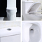Os toaletes brancos dos banheiros escolhem alongado nivelado contornados um sifão da bacia de toalete da parte